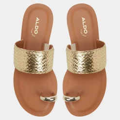 Flat Sandals^ALDO Beachwalk Gold