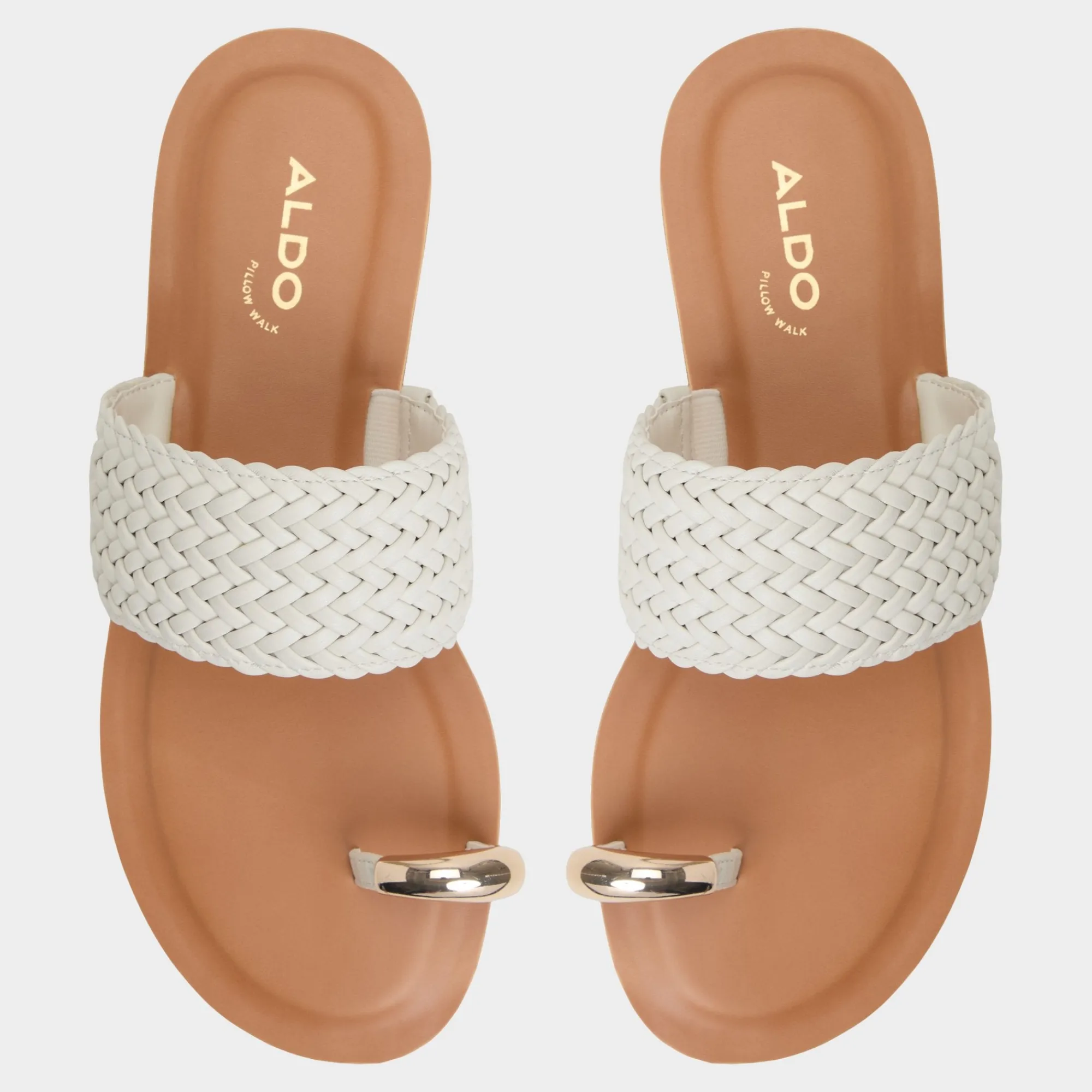 Flat Sandals^ALDO Beachwalk White/Bone