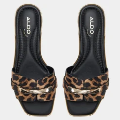 Flat Sandals^ALDO Darlina Brown multi