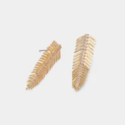 Accessories|Earrings^ALDO Feathers Gold/clear multi