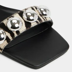 Flat Sandals^ALDO Katalena White/Black