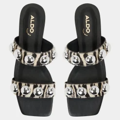 Flat Sandals^ALDO Katalena White/Black