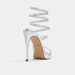 Platform Heels^ALDO Katswirl Silver