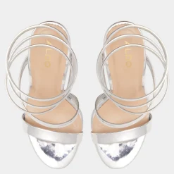 Platform Heels^ALDO Katswirl Silver