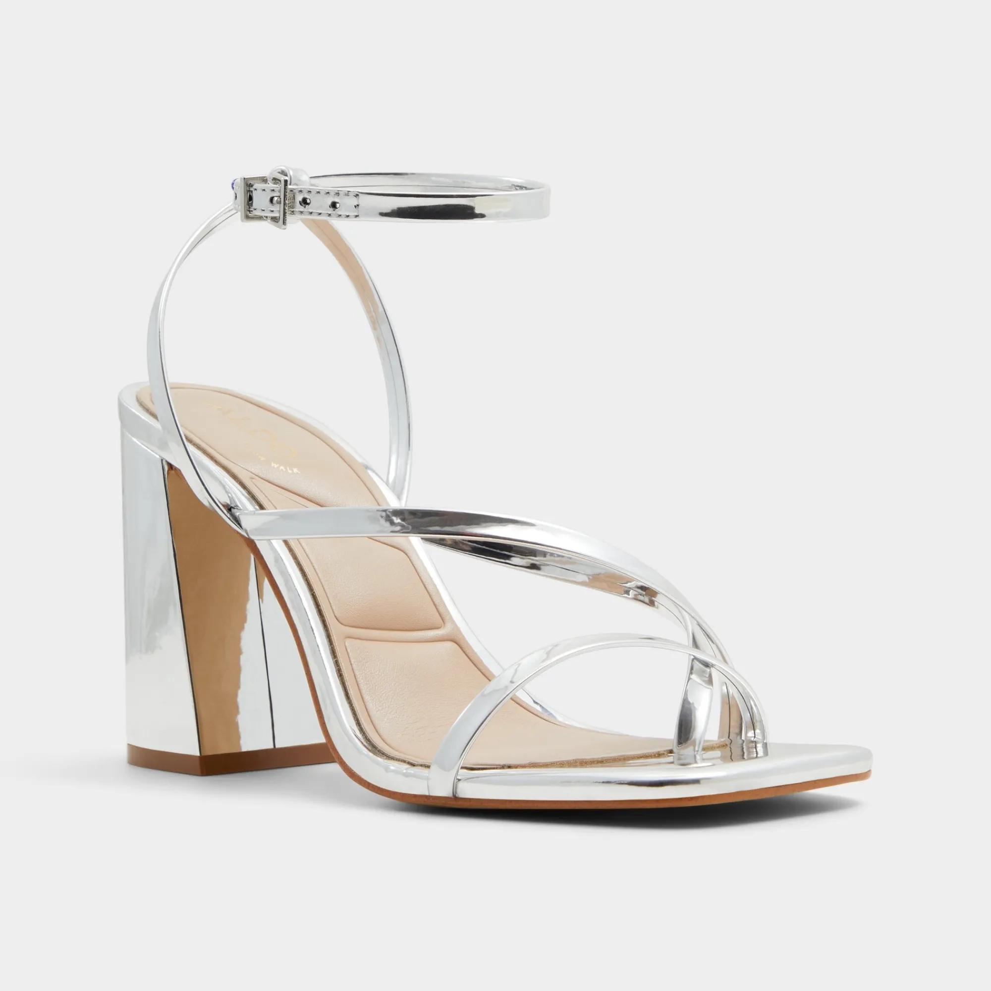 Block Heels^ALDO Laurader Silver