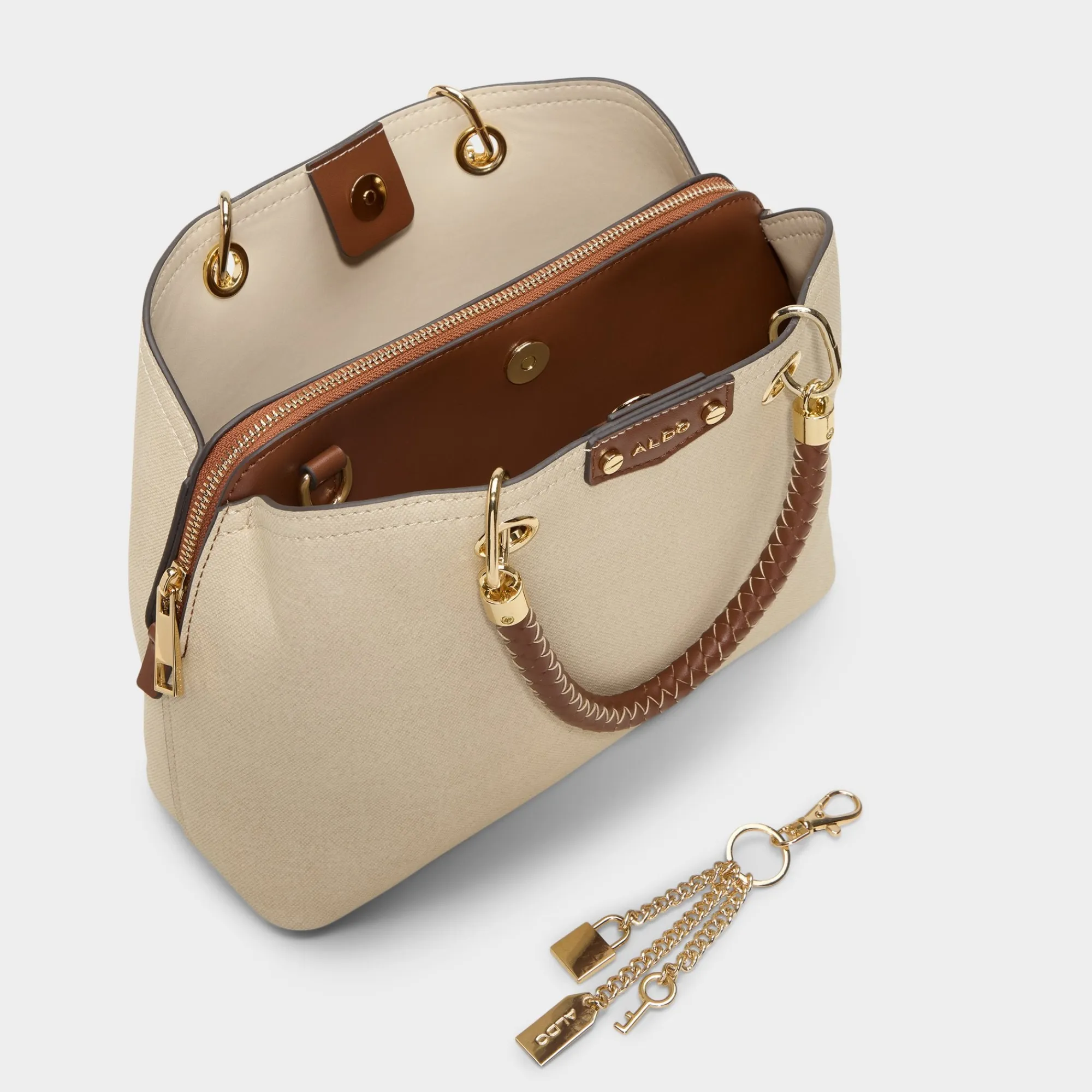 Bags|Tote & Satchel Bags^ALDO Lothycann Tan combo