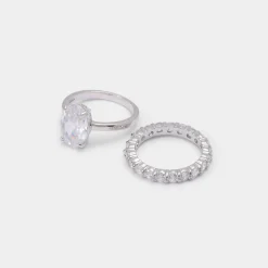 Accessories|Rings^ALDO Ovalsparkles Silver/clear multi