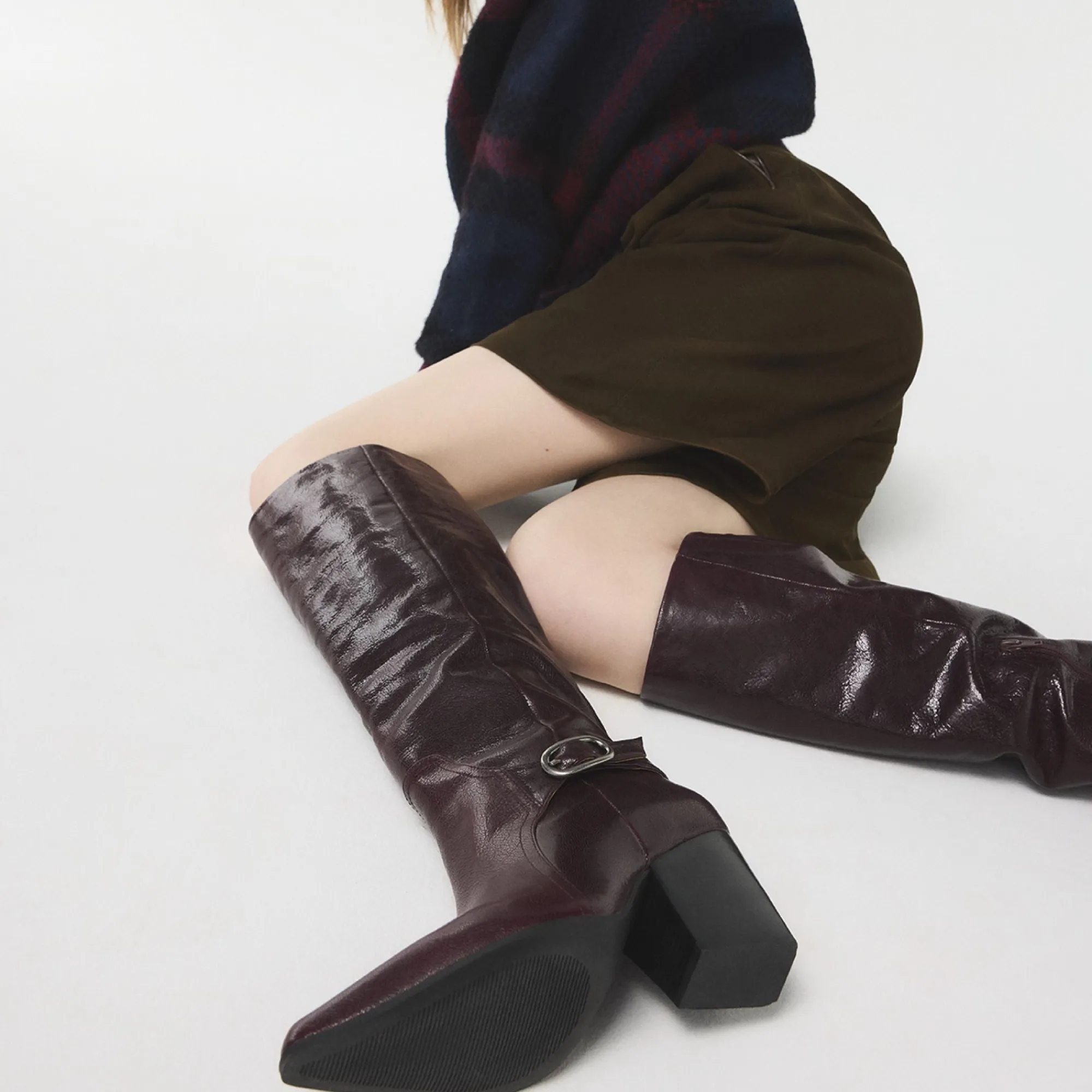 Tall Boots^ALDO Saddle Bordo