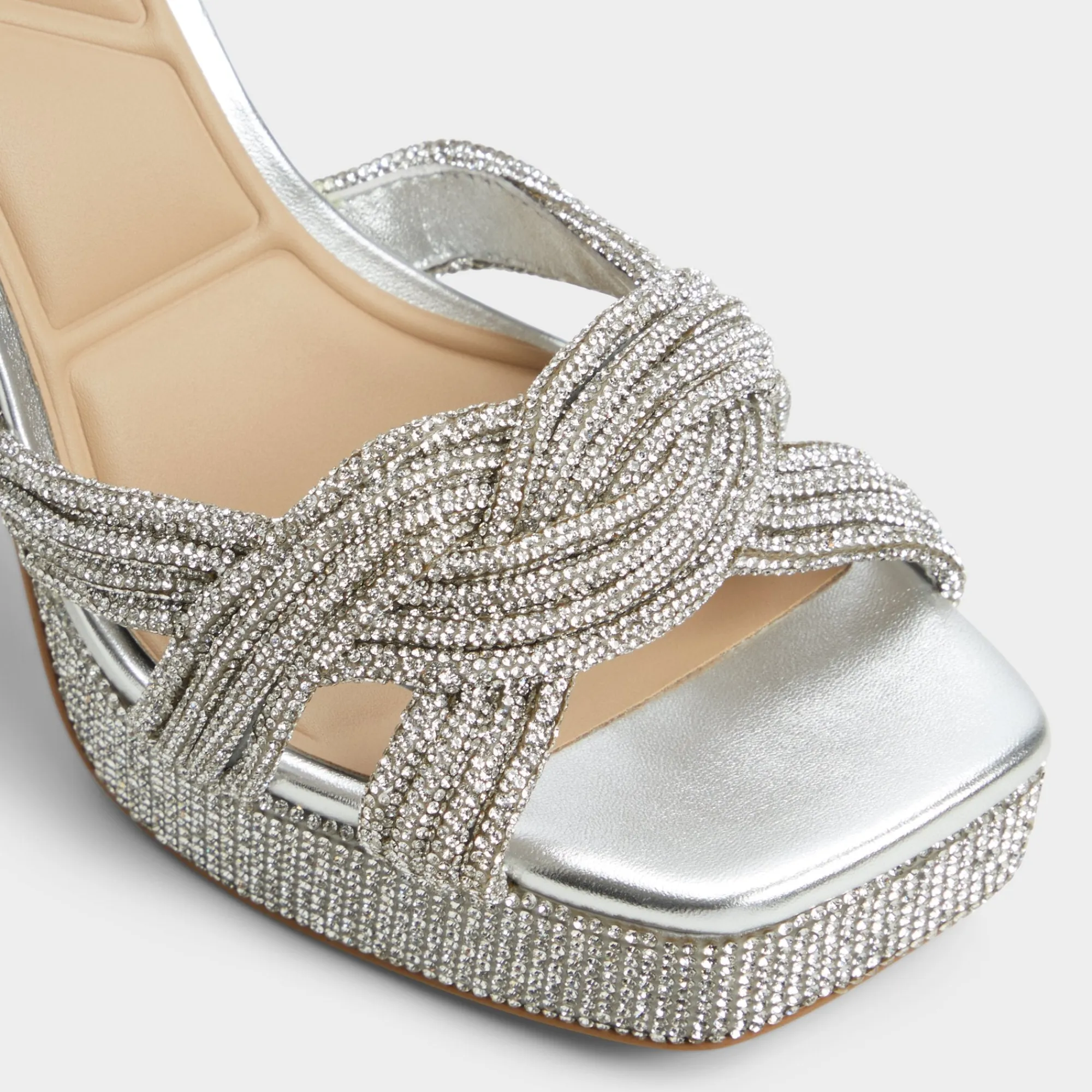 Platform Heels^ALDO Shimma Silver