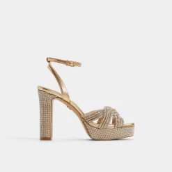 Platform Heels^ALDO Shimma Gold