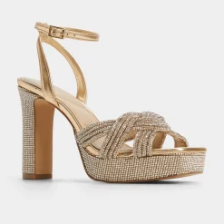 Platform Heels^ALDO Shimma Gold